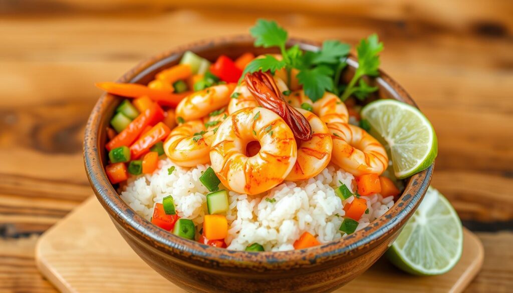 shrimp rice bowl